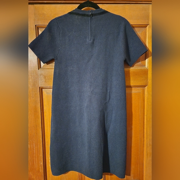 Zara Sheath Mini Dress Navy Blue Size M - Picture 2 of 3